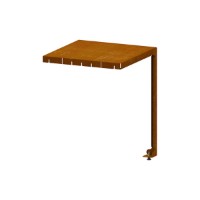 Immagine di Modulo Quadrato OYAT Talmont in Acciaio Corten Cognac, 60 x 60 x 79,8 cm