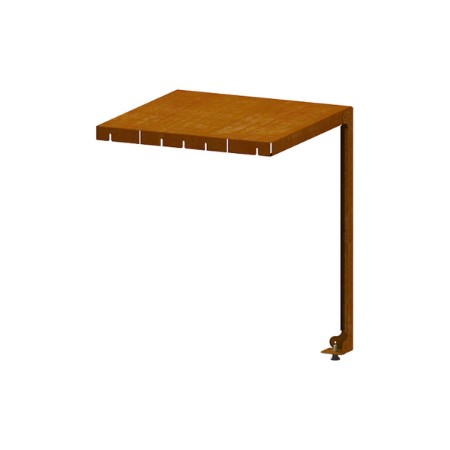 Immagine di Modulo Quadrato OYAT Talmont in Acciaio Corten Cognac, 60 x 60 x 79,8 cm