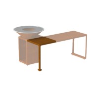 Immagine di Modulo Quadrato OYAT Talmont in Acciaio Nero termolaccato, 60 x 60 x 79,8 cm