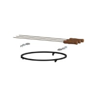 Immagine di Set Spiedi Asado OYAT in Acciaio Inox e Legno, 38 x 38 x 2,25 cm