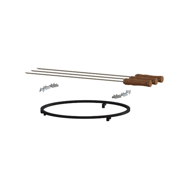 Immagine di Set Spiedi Asado OYAT in Acciaio Inox e Legno, 38 x 38 x 2,25 cm