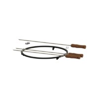 Immagine di Set Spiedi Asado OYAT in Acciaio Inox e Legno, 38 x 38 x 2,25 cm