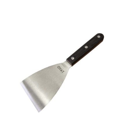 Immagine di Spatola Piatta OYAT in Acciaio Inox e Legno, 22,5 x 7,2 cm