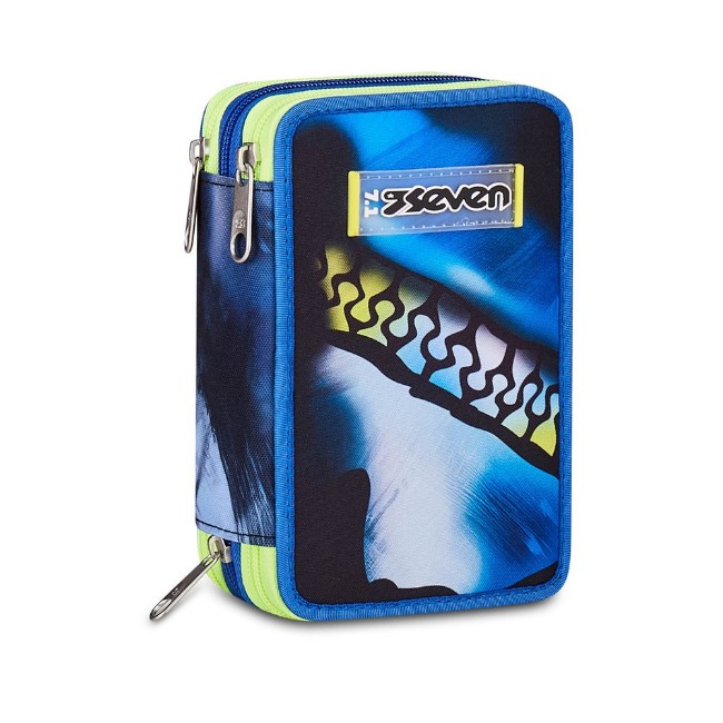 Immagine di Seven Astuccio 3 Zip Blu Fusion