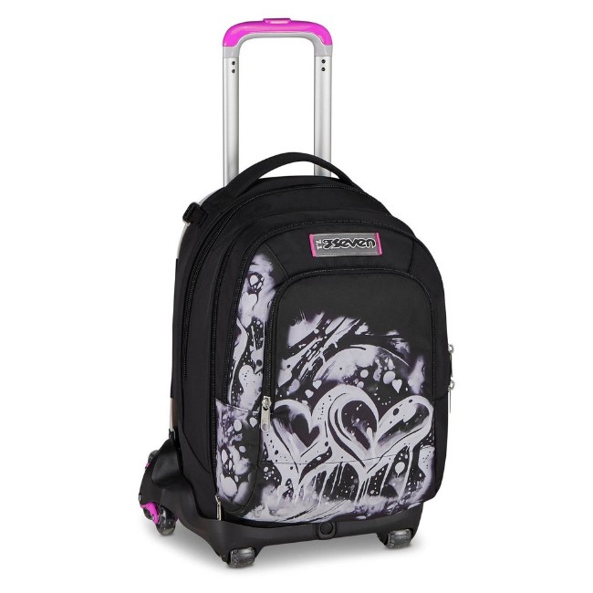 Immagine di Seven Zaino Trolley Jack Sganciabile 8 Ruote Plumpy Line Girl