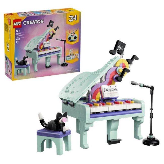 LEGO Creator 3in1 Pianoforte Decorativo con Gatto 31392