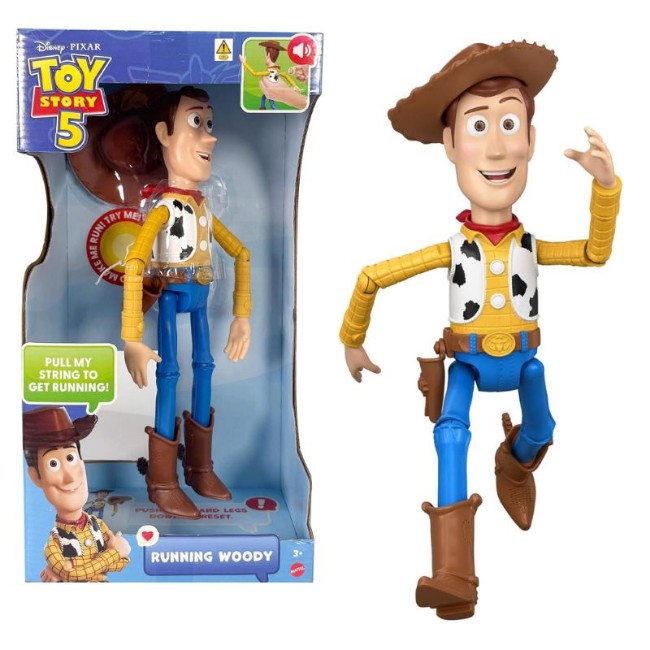 Mattel Disney Pixar Toy Story 5 Corri Corri Woody – Action Figure Parlante 30 cm