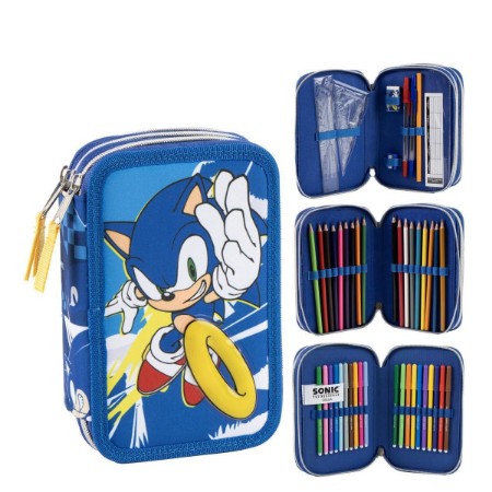 Immagine di Astuccio Triplo Zip con Accessori Sonic