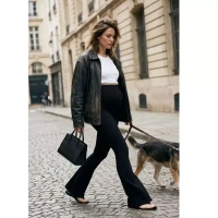 Immagine di Koala Babycare Maternity Pants Pantaloni Leggings Neri Premaman Elasticizzati e Eleganti per Gravidanza e Postpartum