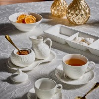 Immagine di Andrea Fontebasso Set 3 Pezzi Lattiera Zuccheriera e Vassoio Etoile Bianco 