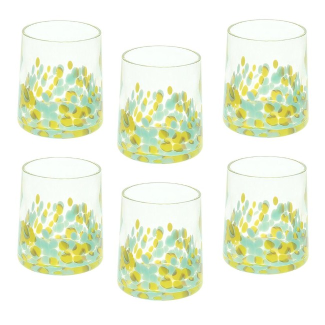 Immagine di Andrea Fontebasso Set 6 Bicchieri Venezia Teal Yellow