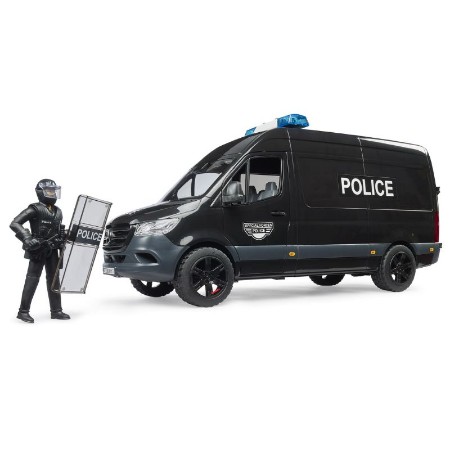 Bruder MB Sprinter Polizia Speciale con Figura Bworld 02685