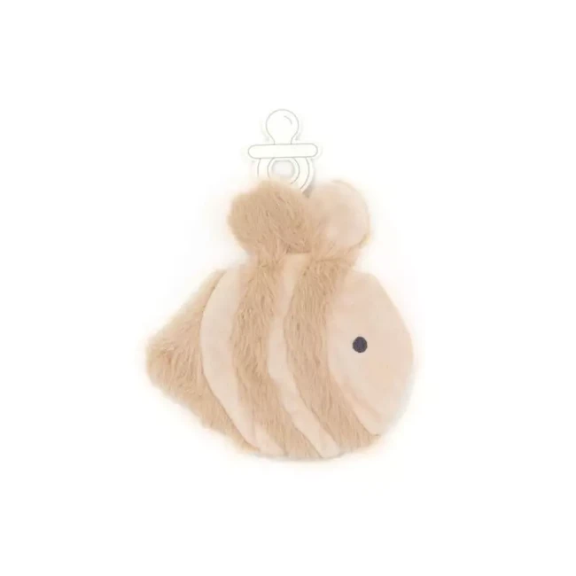 Immagine di Bamboom Portaciuccio Peluche Ape per Neonato in Poliestere Riciclato Sand Shades