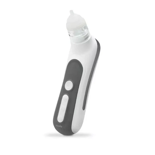 Immagine di Nuvita 2150 Aspiratore Nasale Elettrico Neonato con Batteria Ricaricabile, 5 Livelli di Aspirazione e 3 Beccucci