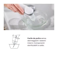 Immagine di Nuvita 2150 Aspiratore Nasale Elettrico Neonato con Batteria Ricaricabile, 5 Livelli di Aspirazione e 3 Beccucci