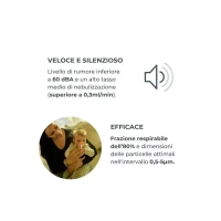 Immagine di Nuvita Aerosol Terapia a Pistone per Adulti e Bambini con Ampolla a Flusso Regolabile