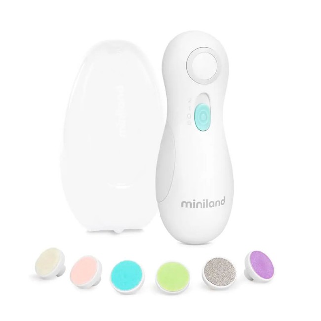 Immagine di Miniland Baby Nail Trimmer Lima Elettrica per Unghie Neonato con 6 Testine Intercambiabili