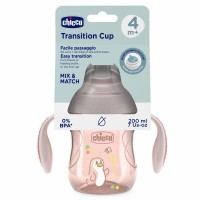 Immagine di Chicco Transition Cup Tazza Graduata con Beccuccio Anti Colica 4m+ da 200ml