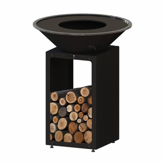 Immagine di Braciere Barbecue Plancha OYAT B.B.O in Acciaio Nero termolaccato, Ø88 cm