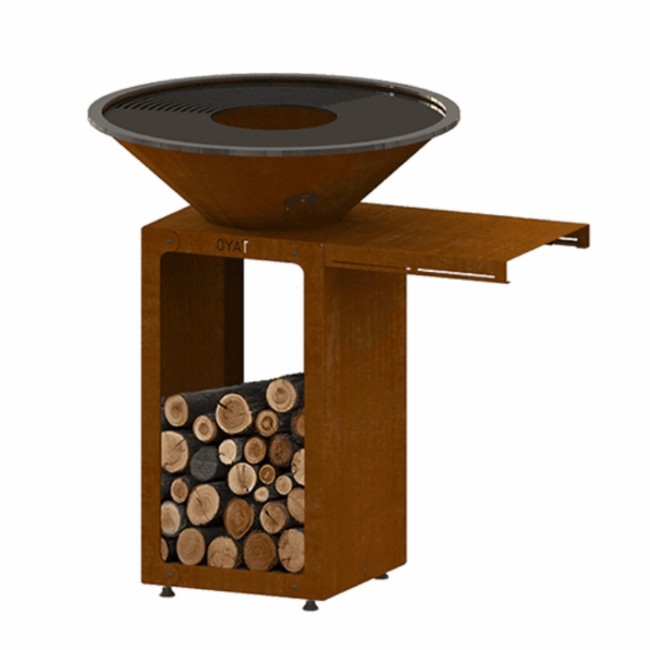 Immagine di Ripiano Laterale OYAT B.B.O in Acciaio Corten Cognac, per modelli 58-68
