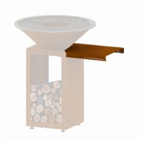 Immagine di Ripiano Laterale OYAT B.B.O in Acciaio Corten Cognac, per modelli 58-68