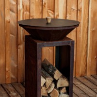 Immagine di Spegnifiamma OYAT in Acciaio e Legno, 58 x 58 x 5 cm