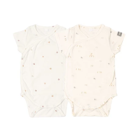 Immagine di Bamboom Set 2 Body Manica Corta Animals Mix in Bambù Organico - Taglie Assortite
