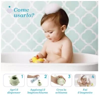 Immagine di Chicco Spazzola Corpo con Dispenser Integrato 0m+ in Silicone per Bagnetto Neonato