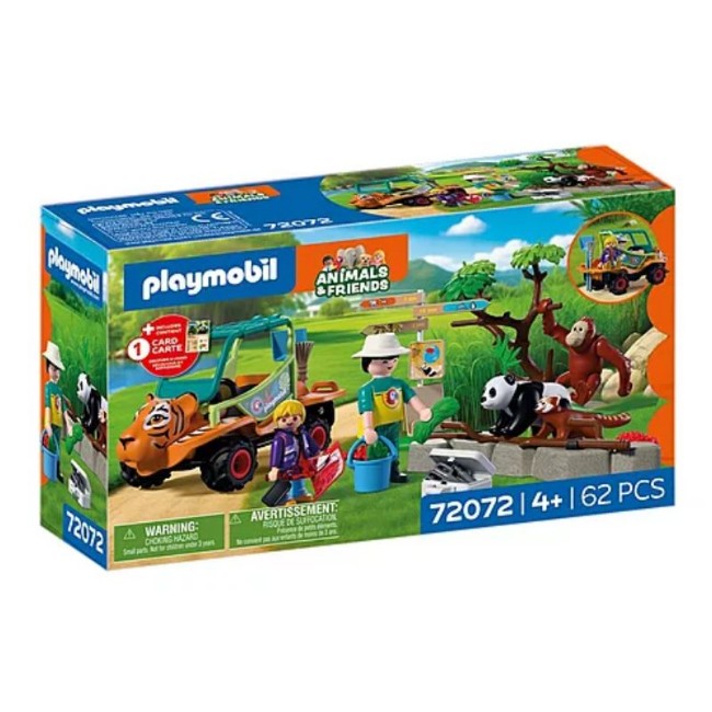 Playmobil Zoo: Guardiano di Zoo con Veicolo 72072