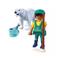 Playmobil Zoo: Orso Polare e Guardiano di Zoo 72090
