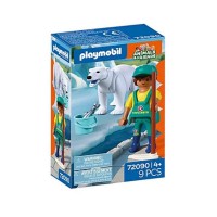 Playmobil Zoo: Orso Polare e Guardiano di Zoo 72090