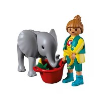 Playmobil Zoo: Cucciolo di Elefante con Custode 72092