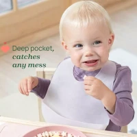 Immagine di Chicco Bavaglino Easy Roll Pieghevole in Silicone con Tasca Raccogli Briciole