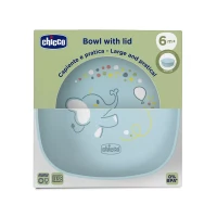Immagine di Chicco Ciotola Pappa con Coperchio in Silicone 6m+ per Svezzamento, Microonde e Lavastoviglie