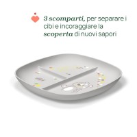 Immagine di Chicco Piatto Porzionato con 3 Scomparti 12m+ per Pappa e Svezzamento