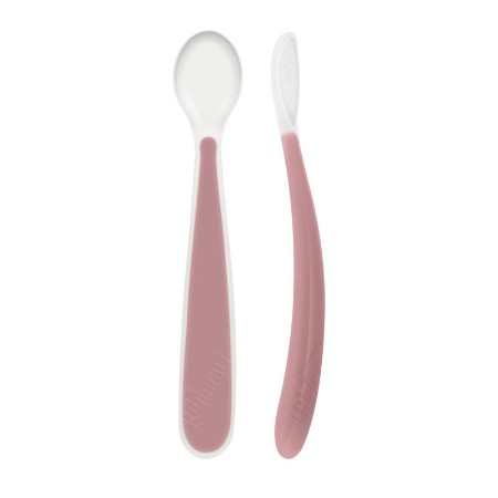 Immagine di Chicco Bipack Cucchiaio in Morbido Silicone 6m+ 2 Pezzi - Fucsia