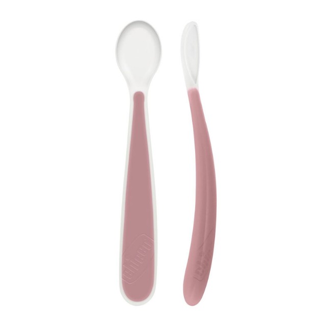 Immagine di Chicco Bipack Cucchiaio in Morbido Silicone 6m+ 2 Pezzi - Fucsia