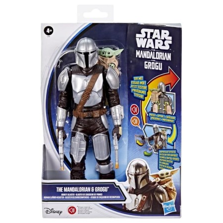 Hasbro Star Wars Action Figure Mandaloriano 30 cm con Movimento ed Effetti Sonori