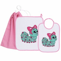 Immagine di Siggi Set Asilo e Scuola Materna Bambina con Bavaglia, Asciugamano e Sacca Porta Oggetti