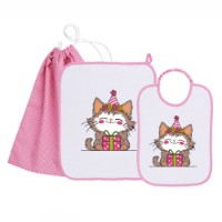 Immagine di Siggi Set Asilo e Scuola Materna Bambina con Bavaglia, Asciugamano e Sacca Porta Oggetti