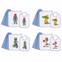 Immagine di Siggi Set Asilo e Scuola Materna Bambino con Bavaglia, Asciugamano e Sacca Porta Oggetti