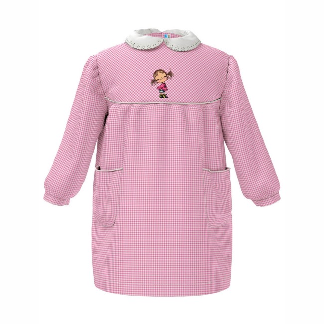Immagine di Siggi Grembiule Asilo Nido Bimba con Ricamo Bambina e Chiusura Posteriore