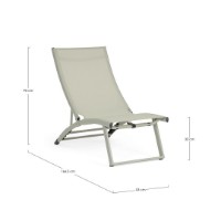 Immagine di Poltrona Lounge Reclinabile Bizzotto Taylor Breeze, Alluminio e Textilene