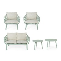 Immagine di Set Salotto da Esterno Bizzotto Nixie 5 Pezzi, Verde Salvia