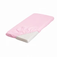 Immagine di Rosa Prima Infanzia Lenzuolo con Angoli per Culla Co-Sleeping in 100% Cotone - Bianco