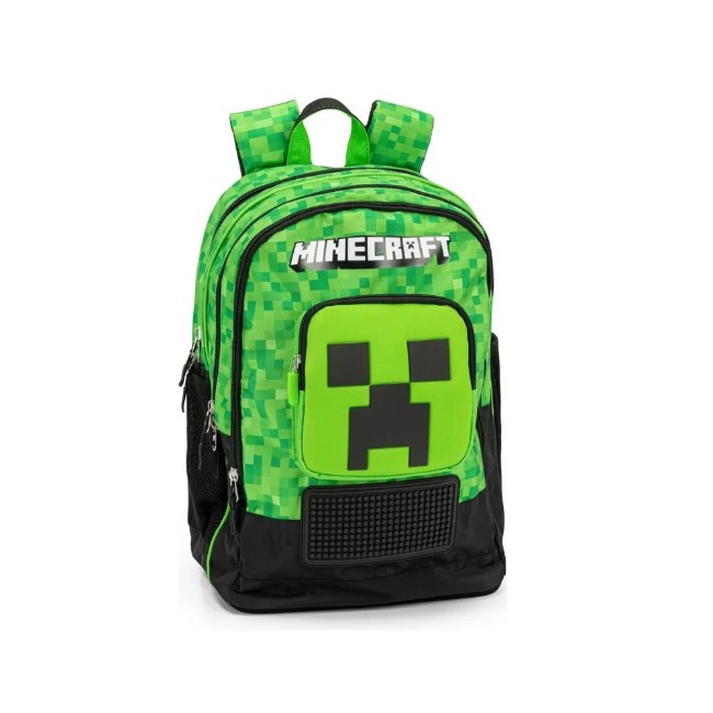 Immagine di Panini Zaino Scuola Organizzato Pixel Minecraft