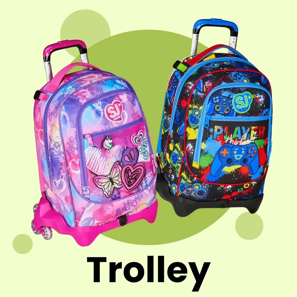 Trolley Per Bambini E Ragazzi SJ GANG STYLE JAM GANG – Multicolore, 36.5x50x26 Cm, 32 Litri, Spallacci Imbottiti, Ruote, Doppio Scomparto - 12
