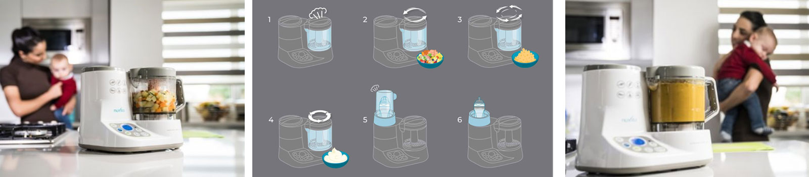 Cuocipappa e Scaldabiberon 6in1 di Nuvita