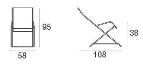 Sdraio Pieghevole EMU Bahama - Telaio Marrone, Telo Beige, Per Esterno E Spiaggia - Foto 5