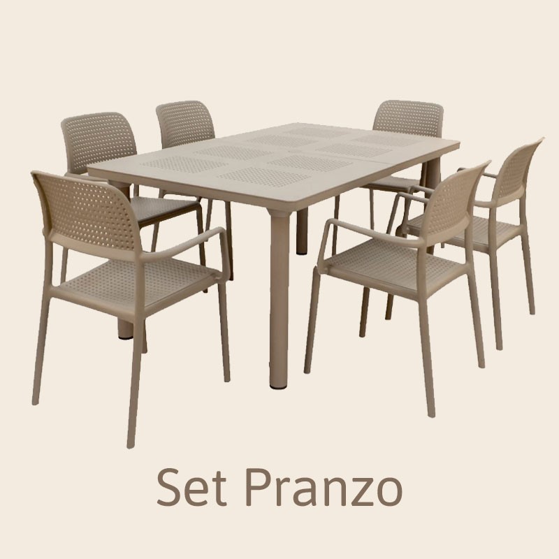 Set Pranzo Tavoli Sedie Outdoor Nardi Arredamento Giardino